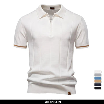 Men’s Slim Fit Zip Polo