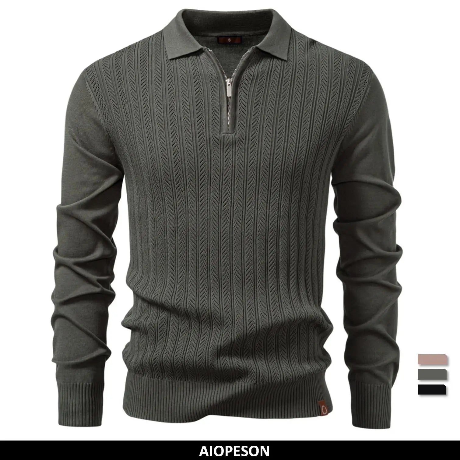 Men’s Long Sleeve Zip Polo
