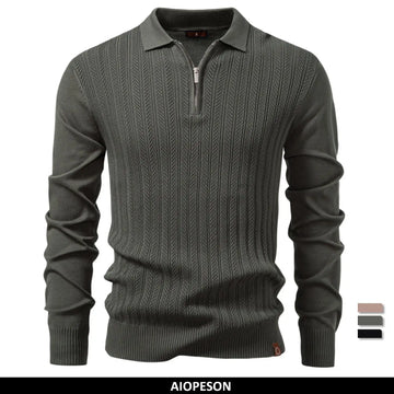 Men’s Long Sleeve Zip Polo