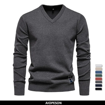 Men’s Cotton V-Neck Sweater